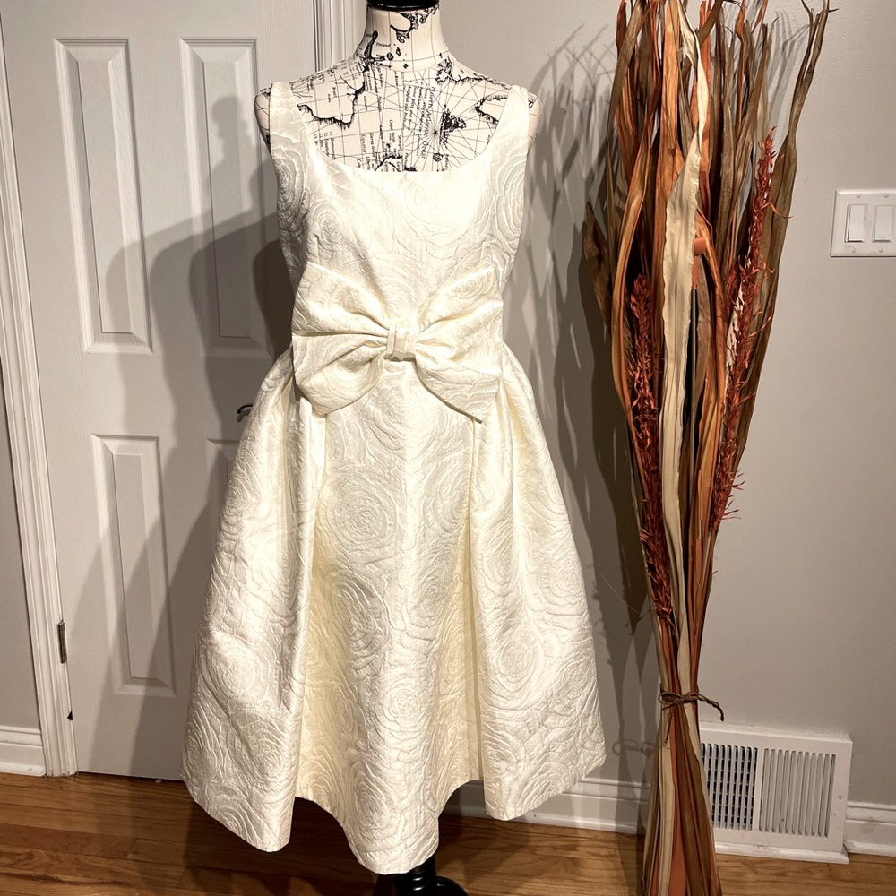 The Madison Av Collection Puff Brocade Jacquard Floral Evening Formal 8 wedding